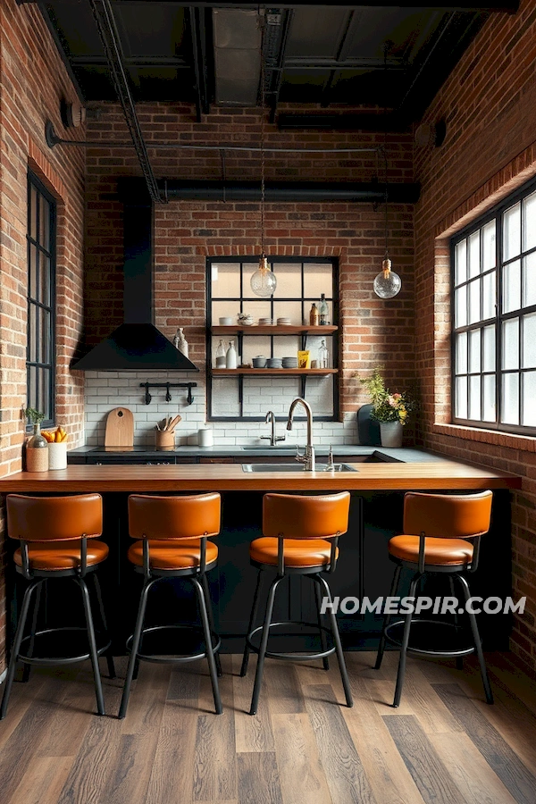 Distressed Wood Flooring Completes Cozy Kitchen Distressed Wood Flooring Completes Cozy Kitchen