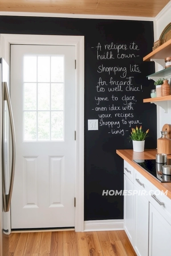 Dynamic Chalkboard Wall for Tiny Kitchen Dynamic Chalkboard Wall for Tiny Kitchen