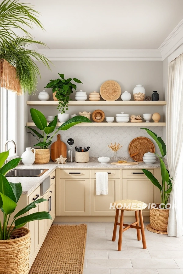 Earthy Beach Kitchen with Natural Elements Earthy Beach Kitchen with Natural Elements