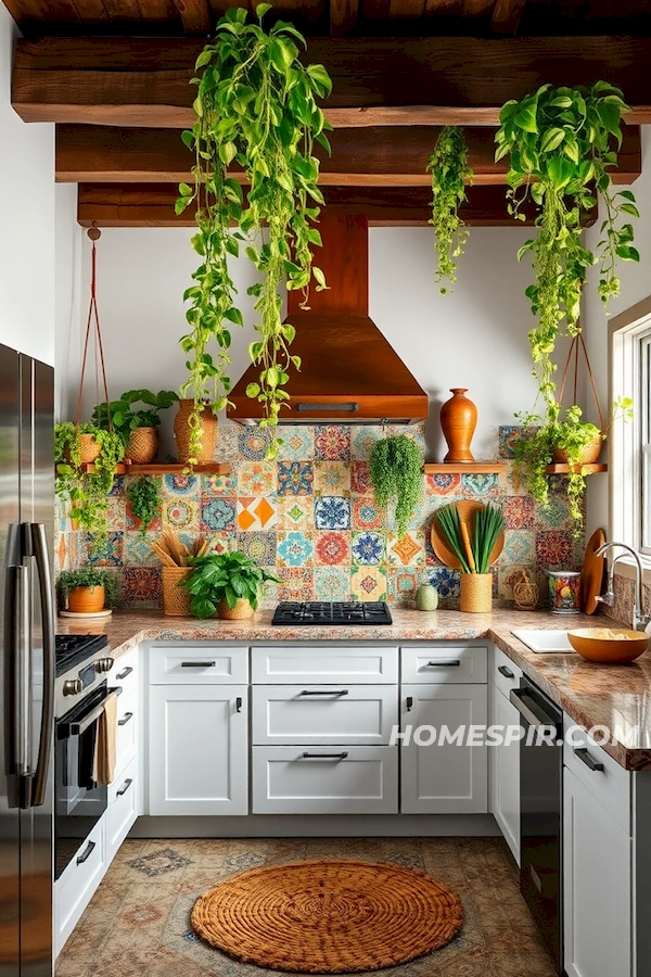 Earthy Decor in Vibrant Kitchen Earthy Decor in Vibrant Kitchen