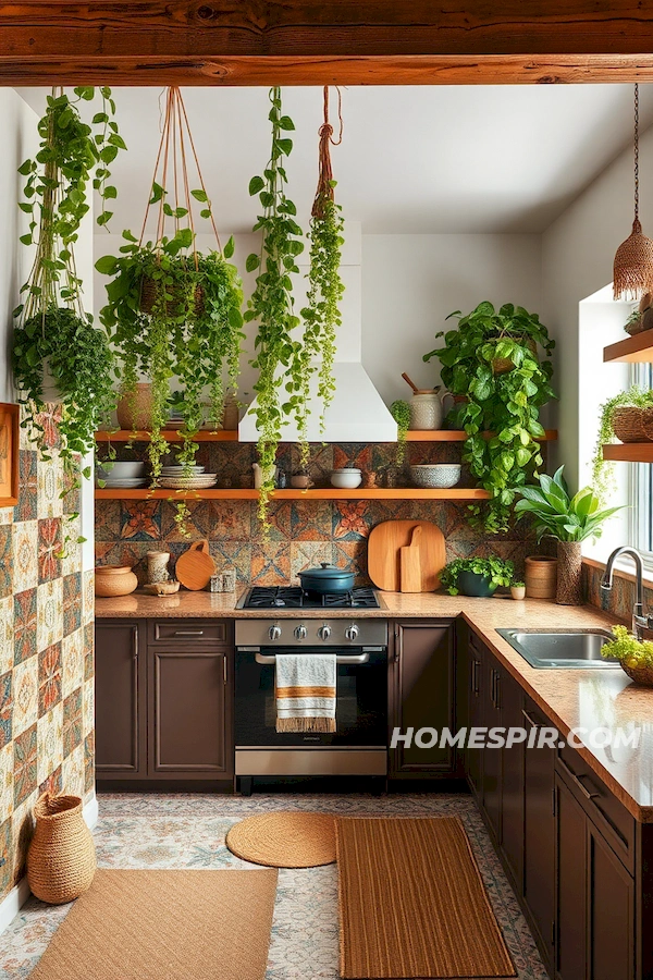 Eclectic Boho Kitchen with Patchwork Tiles Eclectic Boho Kitchen with Patchwork Tiles