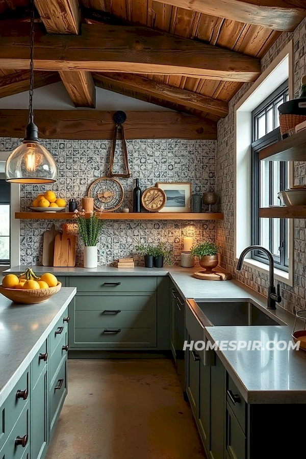 Eclectic Kitchen with Textured Surfaces Eclectic Kitchen with Textured Surfaces