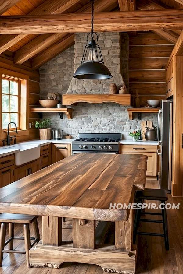 Eclectic Mix of Stone and Wood Eclectic Mix of Stone and Wood