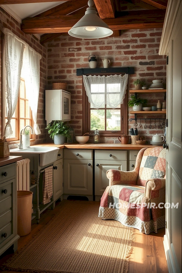 Eclectic Textures in Shabby Chic Kitchen Eclectic Textures in Shabby Chic Kitchen