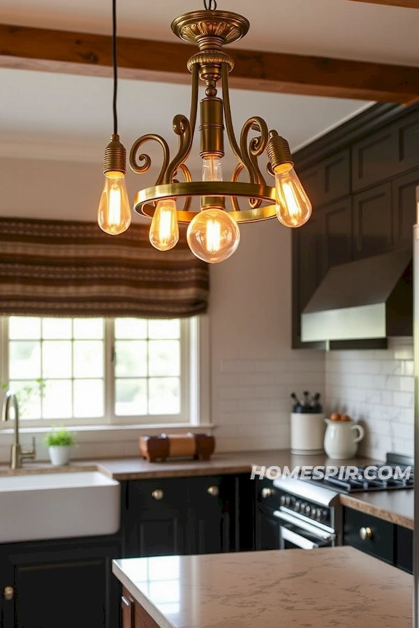 Edison Bulbs and Brass Chandelier Style Edison Bulbs and Brass Chandelier Style