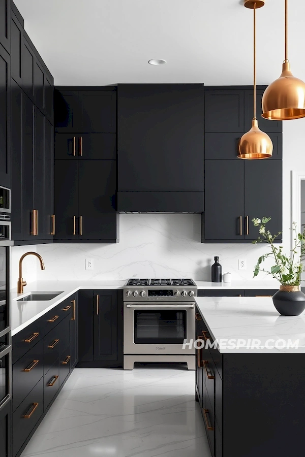 Elegance in Black Matte Kitchen Design Elegance in Black Matte Kitchen Design