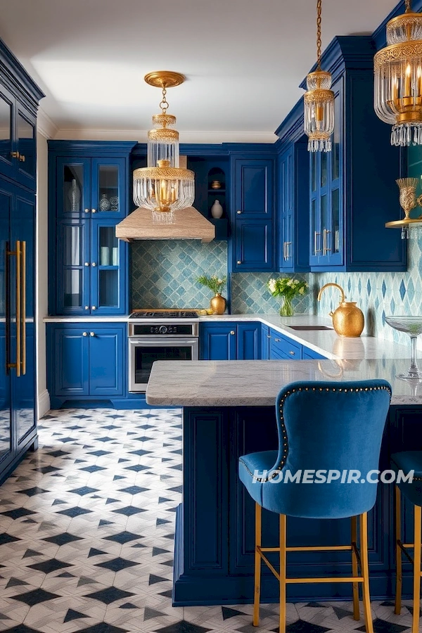 Elegant French Kitchen with Art Deco Inspiration Elegant French Kitchen with Art Deco Inspiration