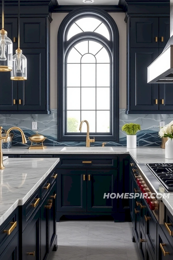 Elegant Kitchen Design with Nautical Touches Elegant Kitchen Design with Nautical Touches