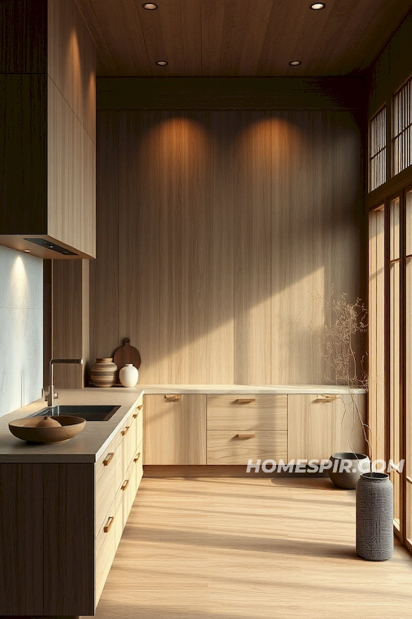 Elegant Modern Textures in Japanese Kitchen Elegant Modern Textures in Japanese Kitchen