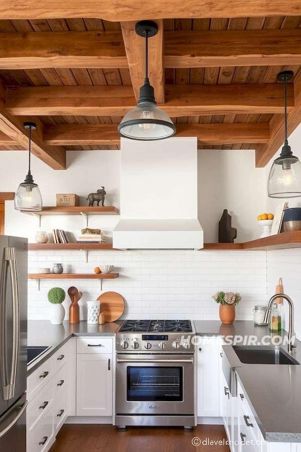 Exposed Beams for Rustic Modern Kitchen Feel Exposed Beams for Rustic Modern Kitchen Feel