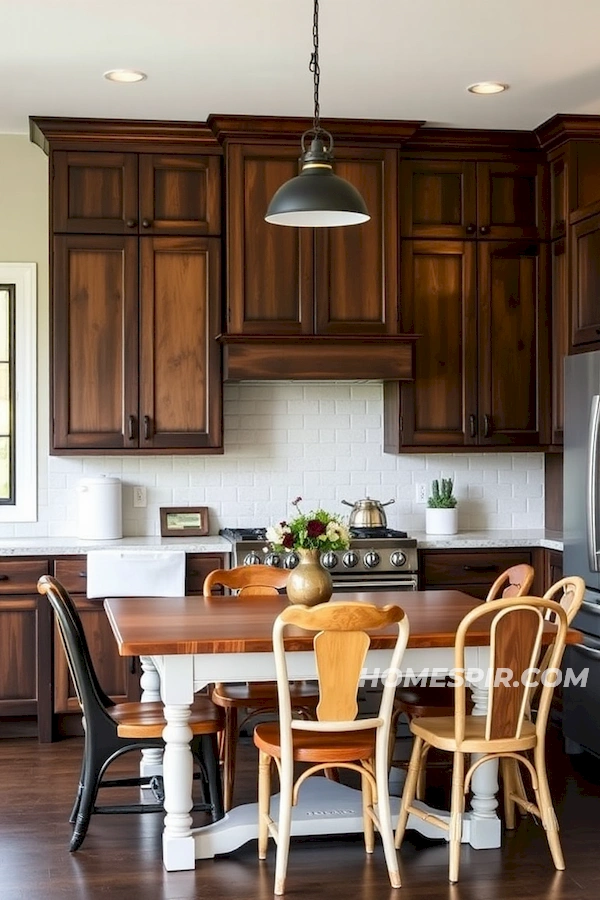 Farmhouse Table with Vintage Chairs and Charm Farmhouse Table with Vintage Chairs and Charm