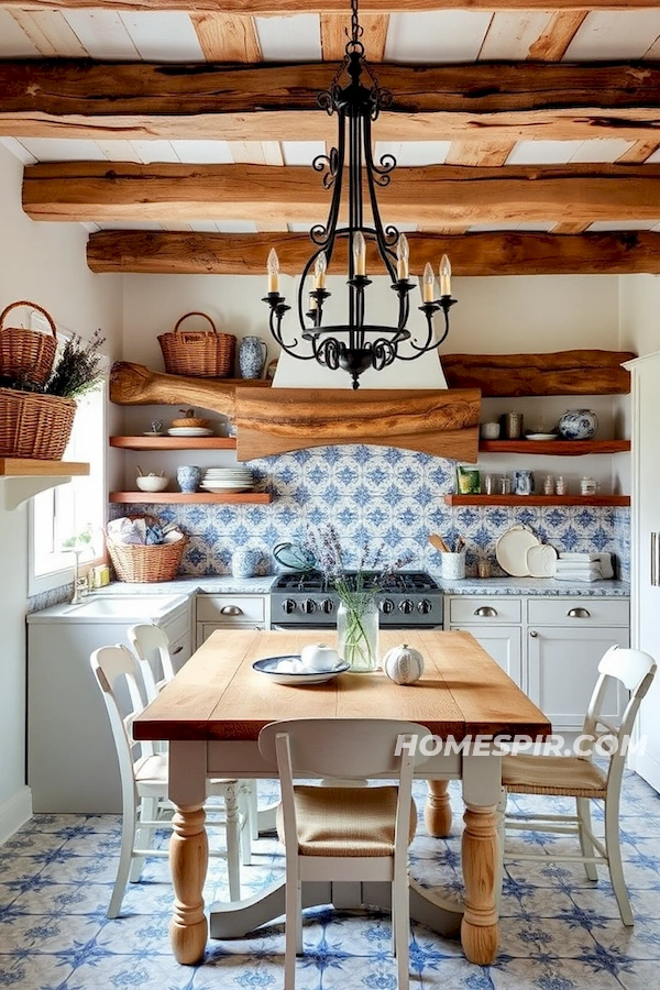 French Country Elements in Shabby Kitchen French Country Elements in Shabby Kitchen