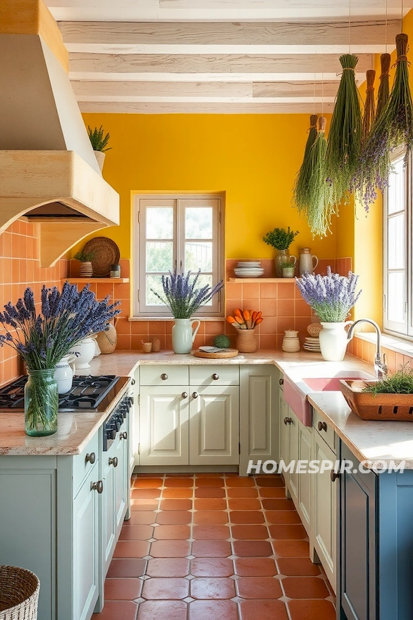 French Garden Details in Provencal Kitchen French Garden Details in Provencal Kitchen