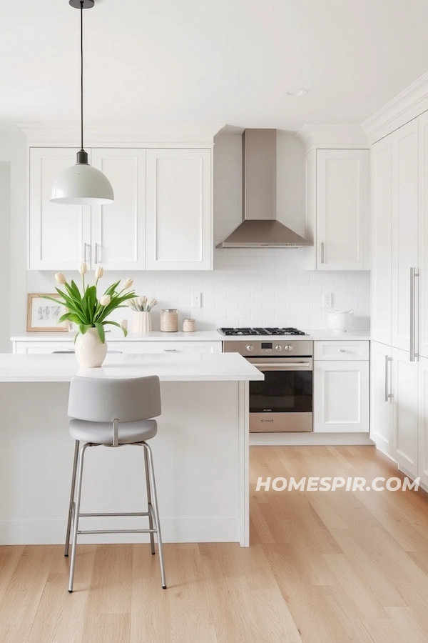 Fresh Tulips and Streamlined Decor in Minimalist Design Fresh Tulips and Streamlined Decor in Minimalist Design