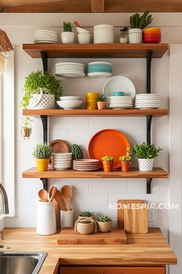 Functional Floating Shelves in Tiny House Functional Floating Shelves in Tiny House