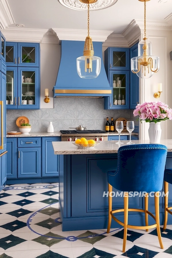 Geometric Patterns in French Art Deco Kitchen Geometric Patterns in French Art Deco Kitchen