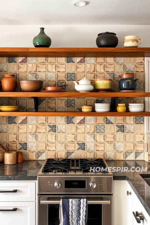 Geometric Tile Artistry in Modern Kitchen Geometric Tile Artistry in Modern Kitchen
