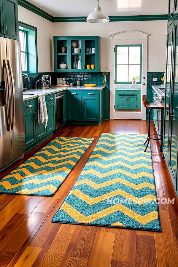 Gleaming Hardwood and Zigzag Design Gleaming Hardwood and Zigzag Design