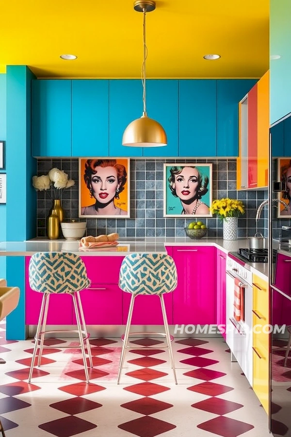 Graphic Patterns in Pop Art Inspired Kitchen Graphic Patterns in Pop Art Inspired Kitchen