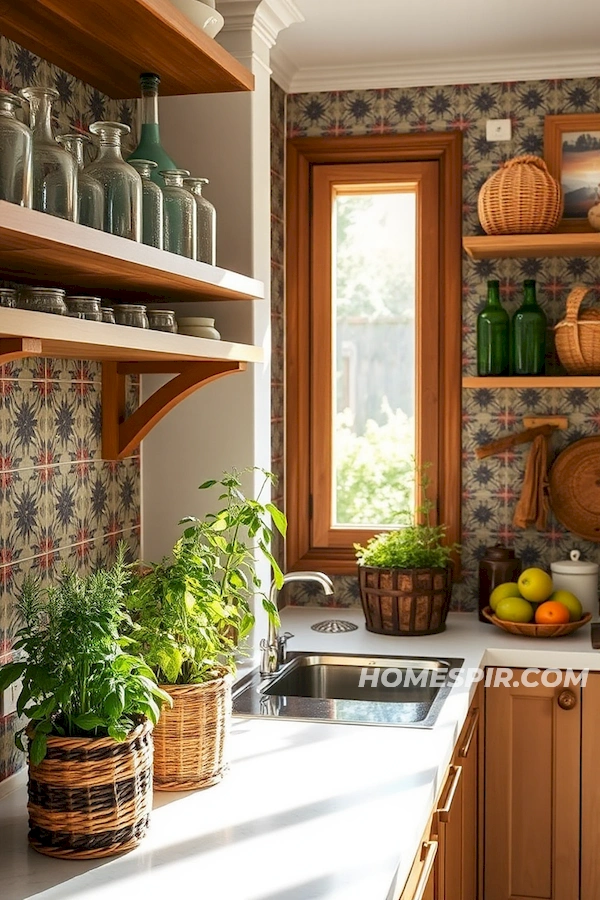 Herb-Filled Boho Kitchen Nook Herb-Filled Boho Kitchen Nook