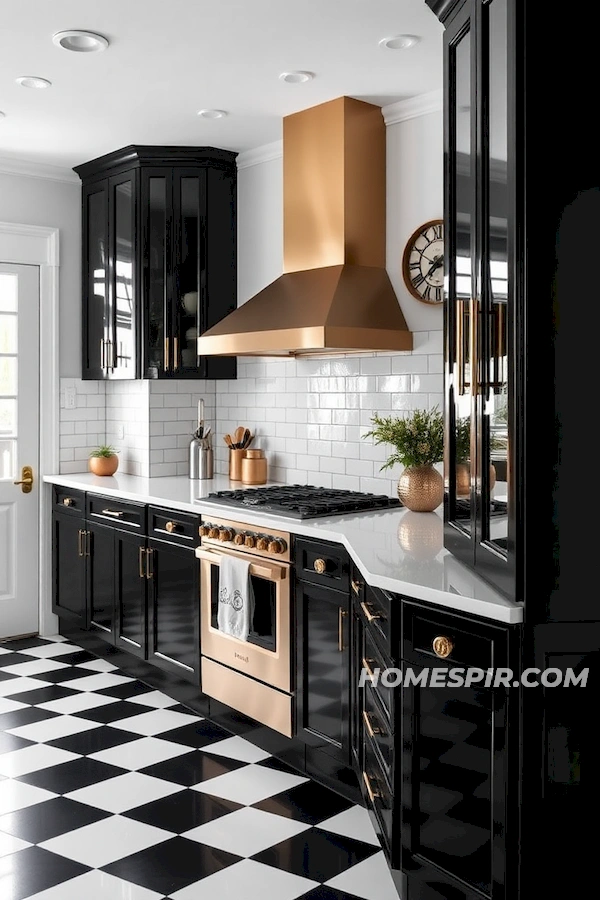 High-Gloss Cabinetry and Statement Range Hood High-Gloss Cabinetry and Statement Range Hood