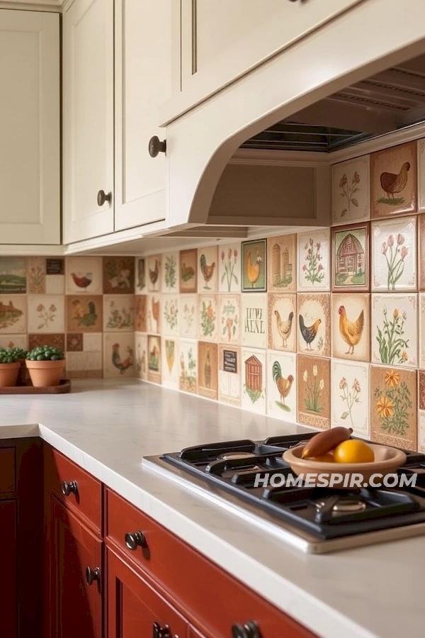 Historical Charm with Painted Tile Designs Historical Charm with Painted Tile Designs