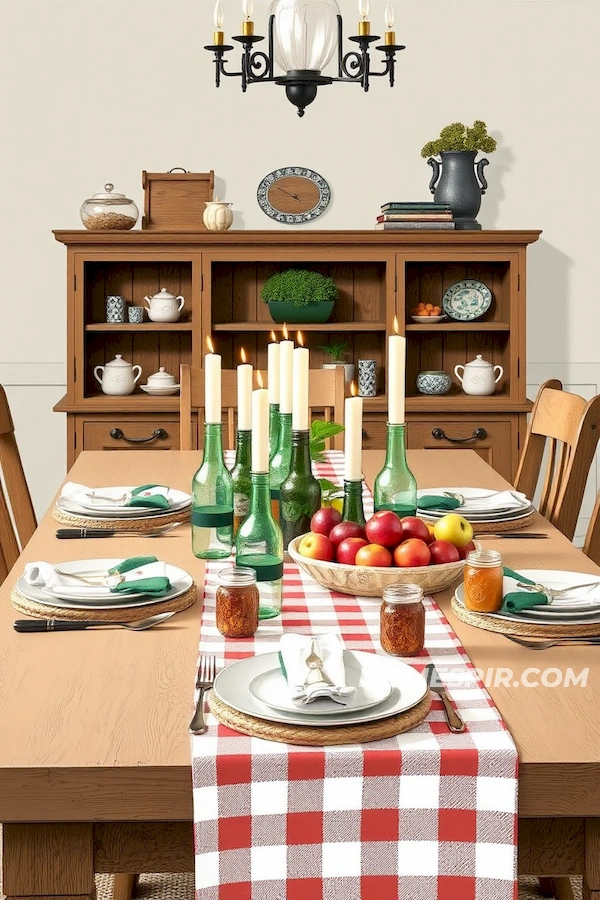 Homemade Jam as Table Decor in Farmhouse Homemade Jam as Table Decor in Farmhouse