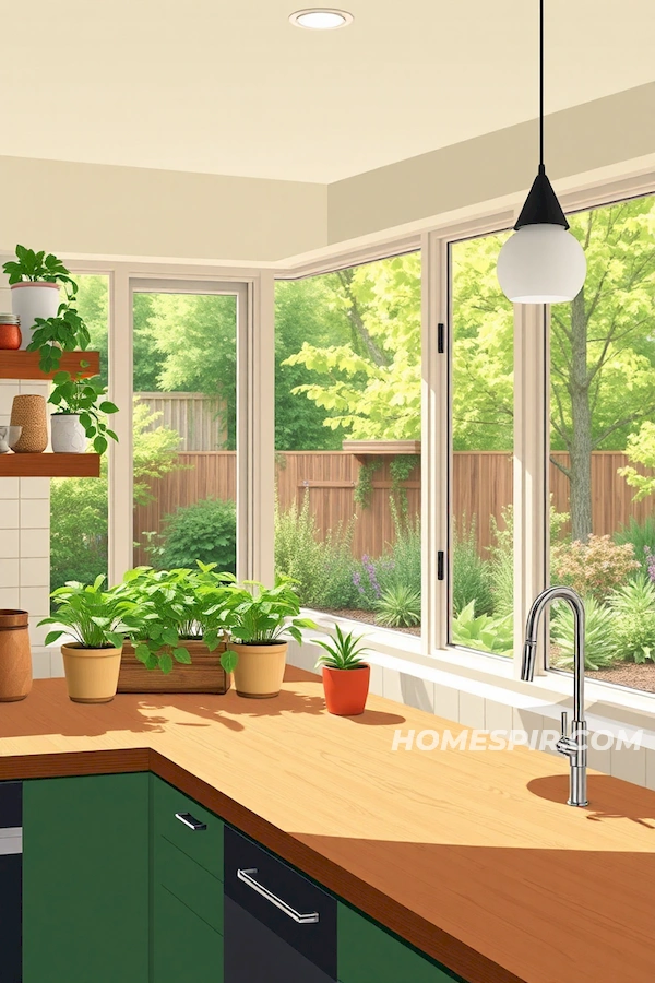 Indoor Herb Garden in Modern Kitchen Indoor Herb Garden in Modern Kitchen