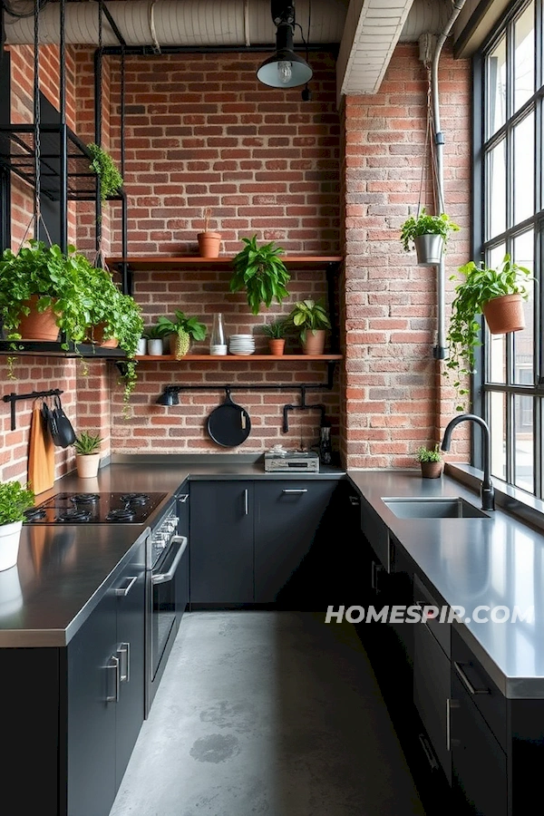 Industrial Studio Kitchen with Urban Vibe Industrial Studio Kitchen with Urban Vibe