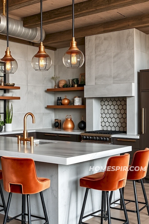 Industrial Style with Plush Comfort in Kitchens Industrial Style with Plush Comfort in Kitchens
