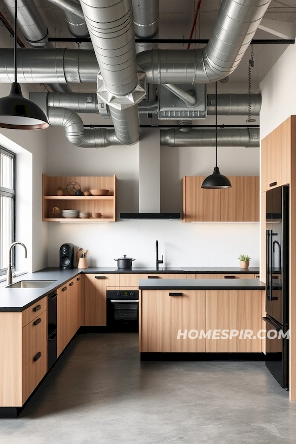 Industrial Twist in Minimalist Kitchen Design Industrial Twist in Minimalist Kitchen Design