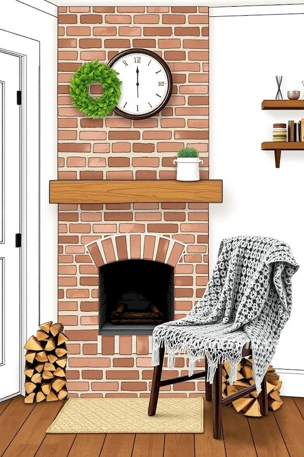 Inviting Kitchen Corner with Rustic Mantel Inviting Kitchen Corner with Rustic Mantel