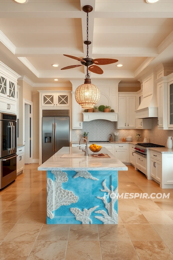 Island Vacation Aesthetics in Nautical Kitchen Island Vacation Aesthetics in Nautical Kitchen