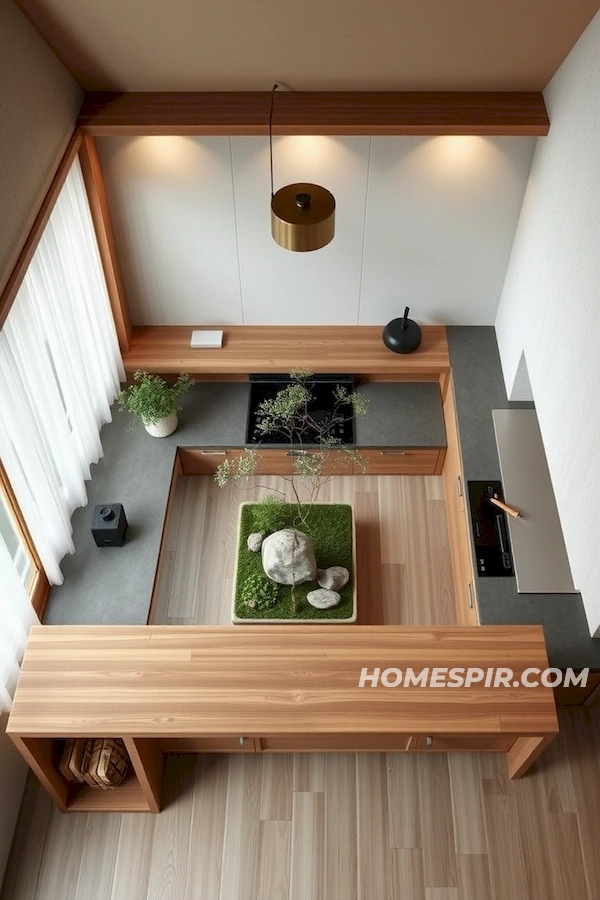 Japanese Kitchen Minimalism with Natural Stone Focus Japanese Kitchen Minimalism with Natural Stone Focus