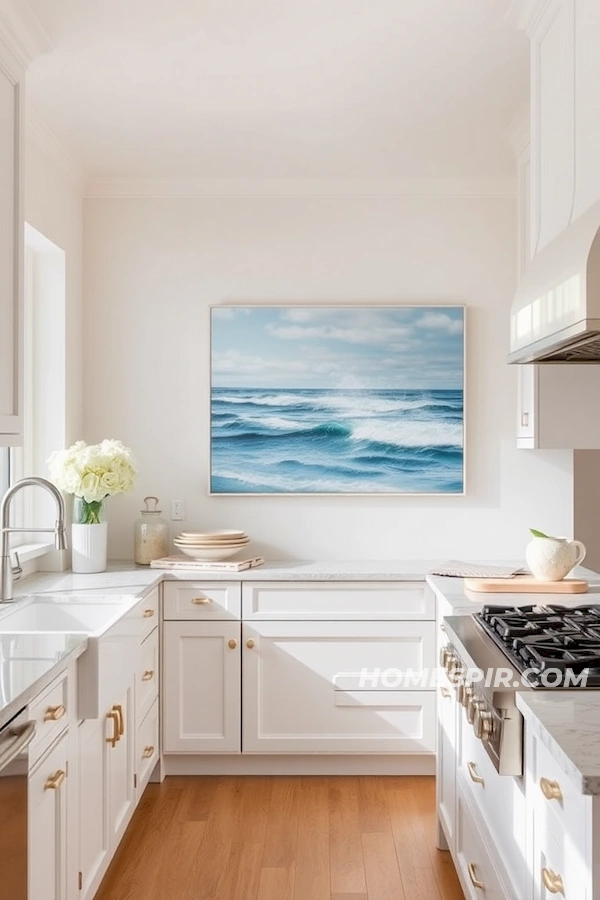 Large Seascape Painting as Kitchen Focal Large Seascape Painting as Kitchen Focal