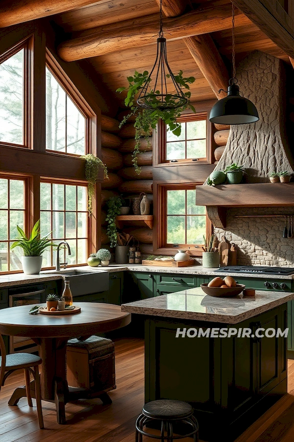 Leafy and Wooden Textures Transform Kitchen Leafy and Wooden Textures Transform Kitchen