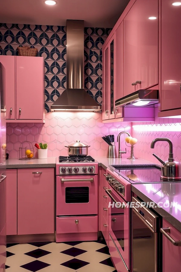 LED-Lit Backsplash for Electric Eclectic Design LED-Lit Backsplash for Electric Eclectic Design