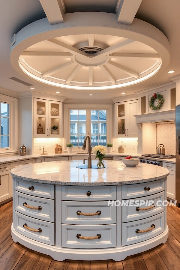 Lighthouse-Inspired Circular Kitchen Layout Lighthouse-Inspired Circular Kitchen Layout