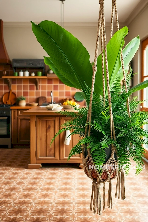 Macrame and Plants in Boho Kitchen Macrame and Plants in Boho Kitchen