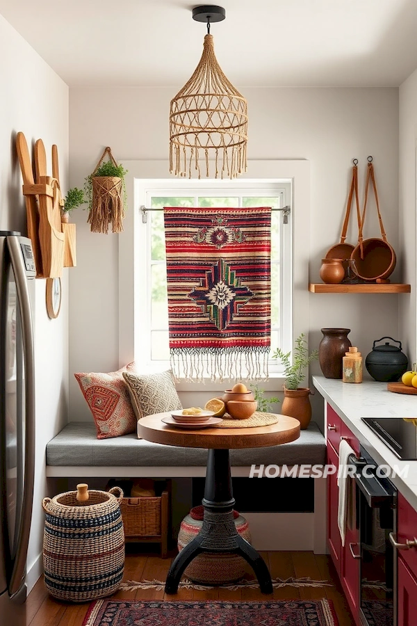 Macramé and Pottery in Boho Artisan Nook Macramé and Pottery in Boho Artisan Nook