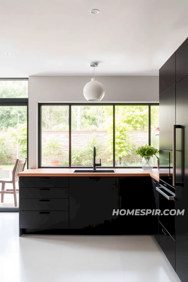 Minimalist Black and Walnut Kitchen Design Minimalist Black and Walnut Kitchen Design