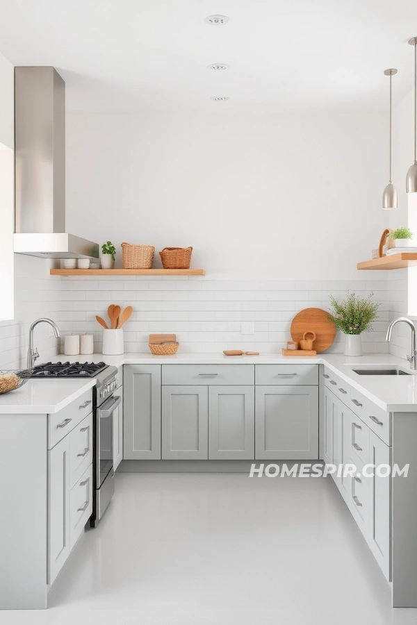 Minimalist Kitchen with Coastal Colors Minimalist Kitchen with Coastal Colors