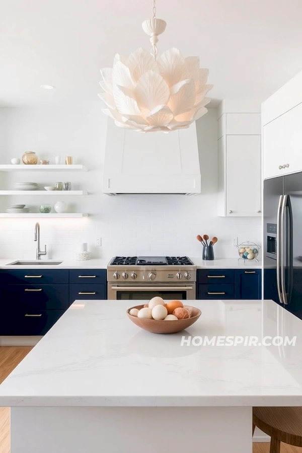 Minimalistic Nautical Elegance with Quartz Countertops Minimalistic Nautical Elegance with Quartz Countertops