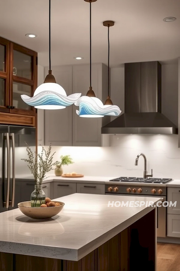 Natural Stone Island with Ocean Lights Natural Stone Island with Ocean Lights