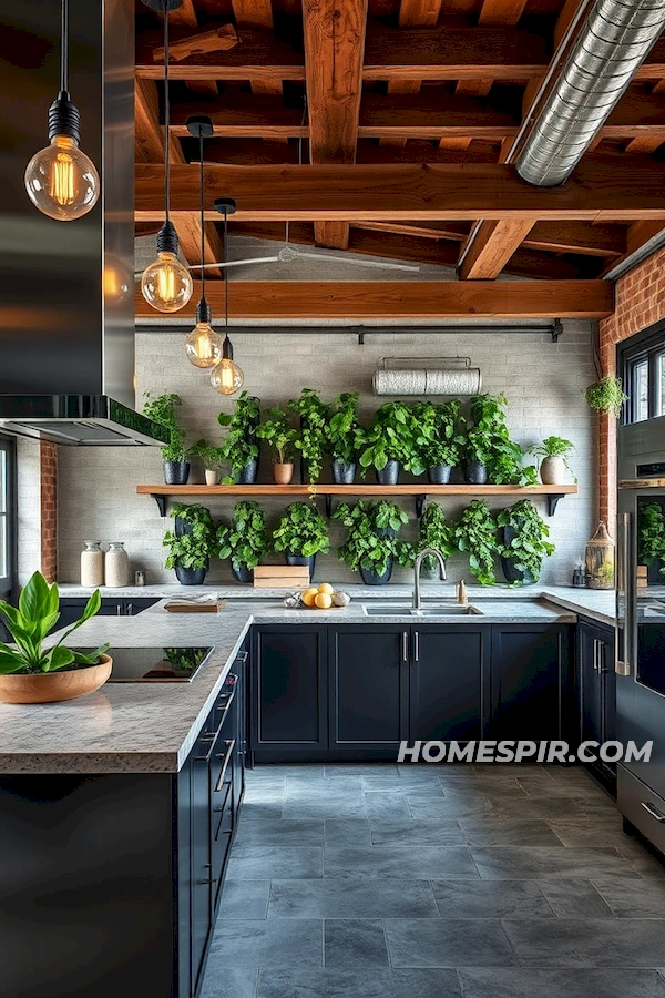 Nature-Inspired Industrial Kitchen Style Nature-Inspired Industrial Kitchen Style