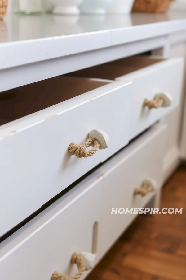 Nautical Rope and Driftwood Drawer Pulls Nautical Rope and Driftwood Drawer Pulls