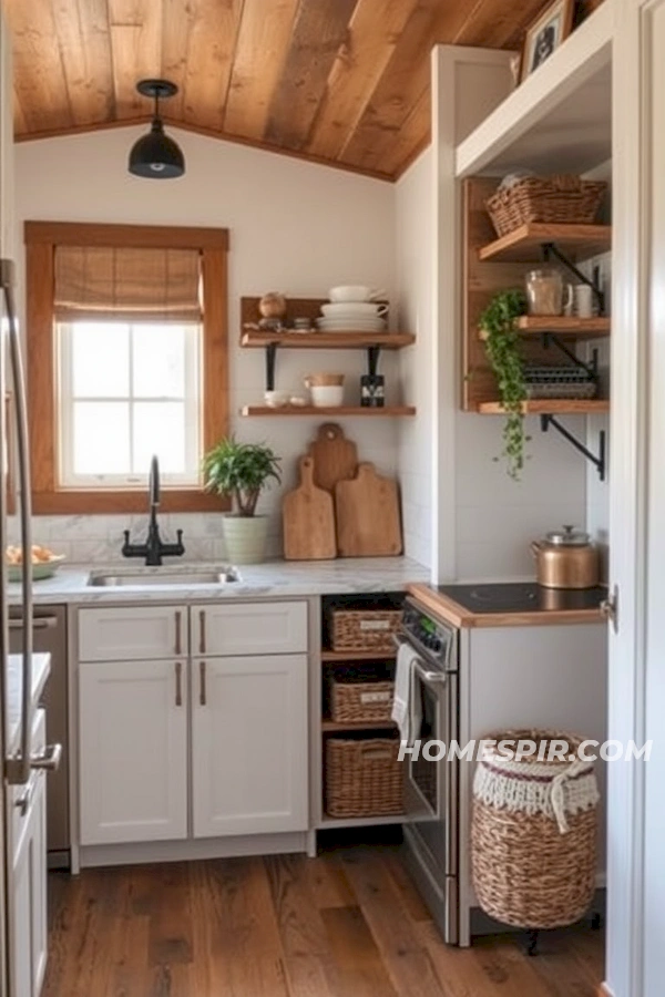 Neutral Tones for Cozy Tiny Kitchen Neutral Tones for Cozy Tiny Kitchen