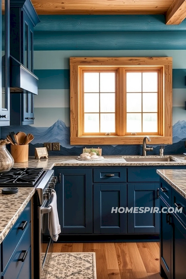 Ocean and Mountain Inspired Log Home Kitchen Ocean and Mountain Inspired Log Home Kitchen