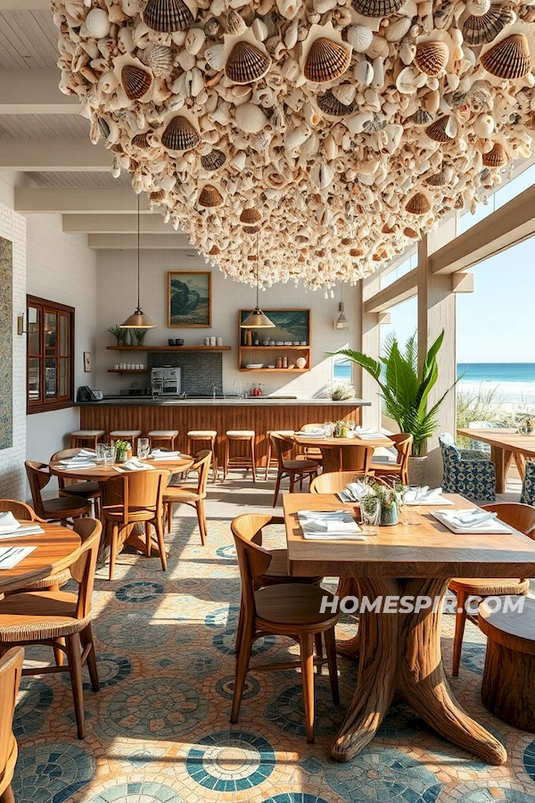 Ocean Floor Mosaic Tiles in Dining Area Ocean Floor Mosaic Tiles in Dining Area