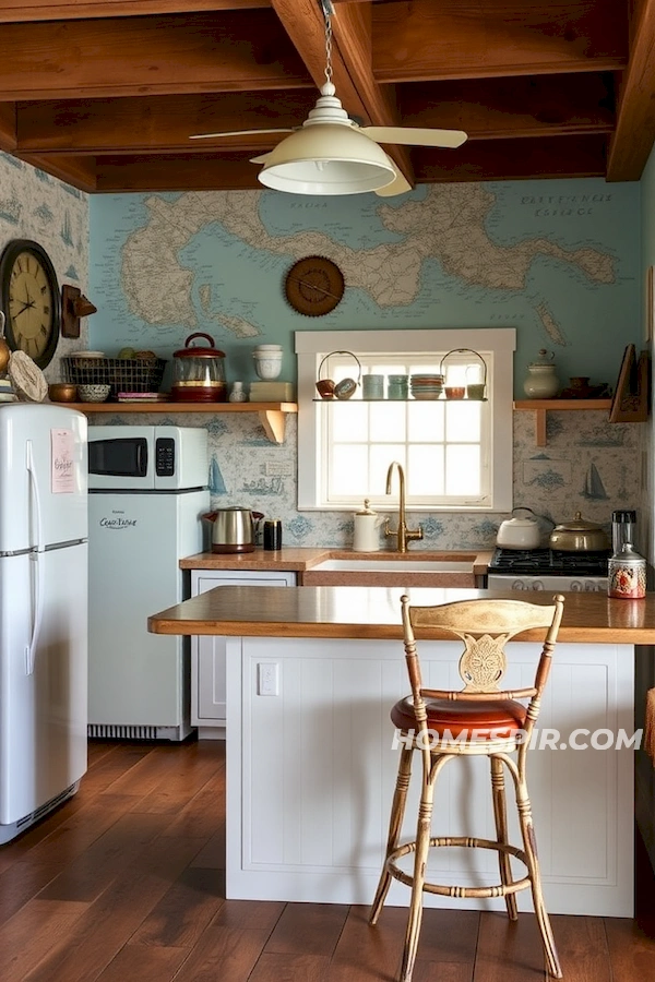 Ocean Map Wallpaper for Seaside Nostalgia Ocean Map Wallpaper for Seaside Nostalgia